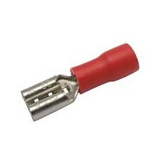 Zdierka faston 4.8mm, vodič 0.5-1.5mm, červená