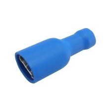 Zdierka faston 6.3mm, vodič 1.5-2.5mm modrá izol.