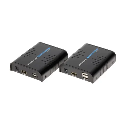 Extender HDMI+USB po UTP kábli do 100m, LAN
