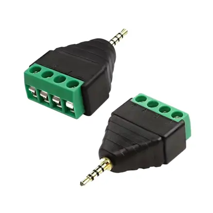 JACK konektor 3.5mm 4-pól so svorkovnicou