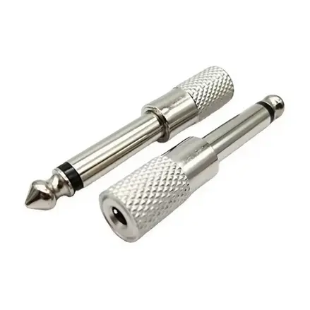 Redukcia JACK 3.5mm zdierka/6.3mm konektor, MONO, kov