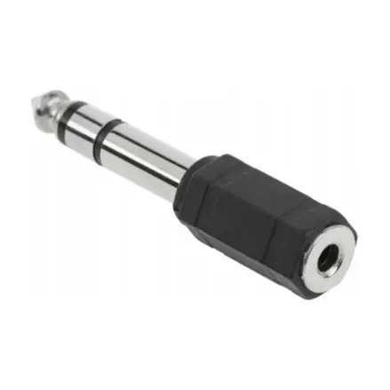 Redukcia Jack 6.3mm konektor / Jack 3.5mm zdierka, Stereo