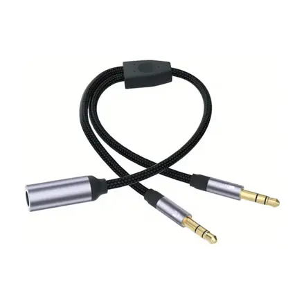 Adaptér zdierka Jack 3,5mm / 2x 3,5mm stereo konektor 