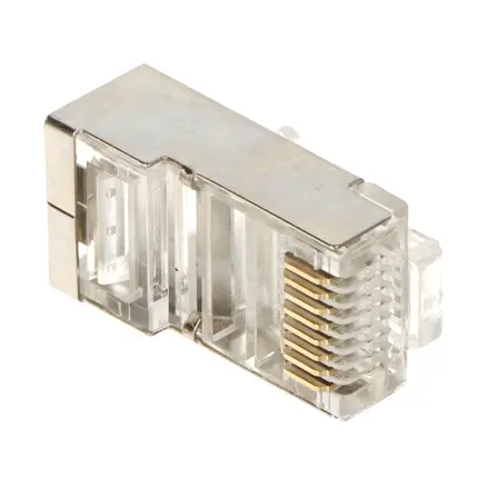 Konektor RJ45 5e tienený priebežný