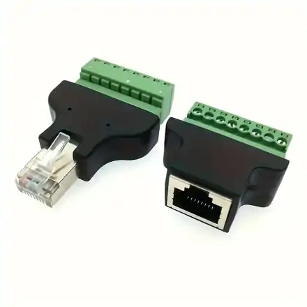 Sada RJ45 konektor a zdierka, terminál