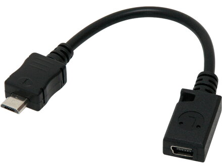 Redukcia miniUSB zdierka / microUSB konektor na kábli