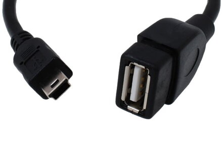 Redukcia USB zdierka / miniUSB konektor na kábli