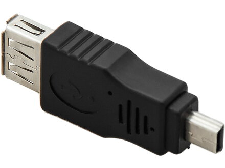 Redukcia zdierka USB (A) - konektor miniUSB (A)