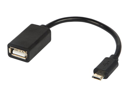 Redukcia zdierka USB (A) - konektor microUSB (A) 