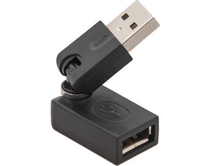 Spojka USB A konektor/ USB A zdierka, regul.360°