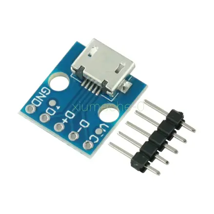 Zdierka microUSB na DPS 2.54mm
