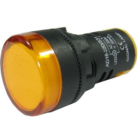LED kontrolka 230V 29mm žltá