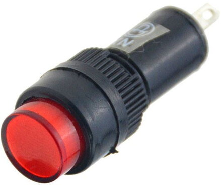 Kontrolka LED 230V červená, priemer 12mm