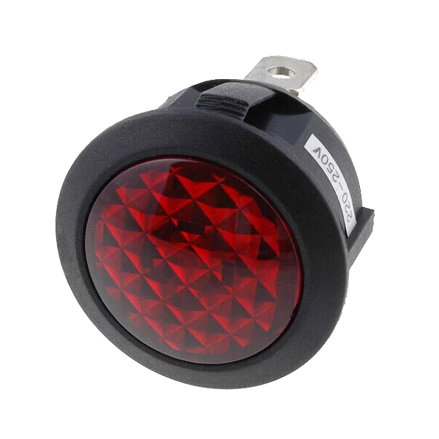 Kontrolka 230V AC červená, 20mm