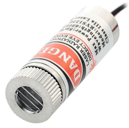 Laserová dióda 5mW 3V 650nm, červená linka