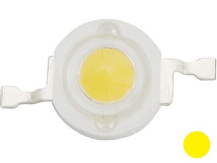 Výkonová LED dióda 3W teplá biela 3000K 160lm 120°, 3.2-3.6VDC