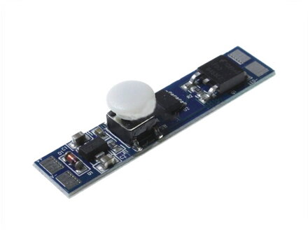LED profilový stmievač tlačidlový 12-24V / 8A, s pamäťou