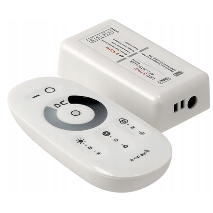 RF ovládač s diaľkovým ovládaním pre jednofarbené LED pásy 12-24V