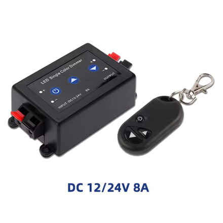 LED stmievač s diaľkovým ovládaním 12V/8A