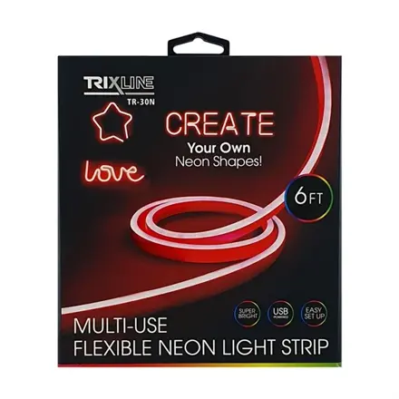 USB LED pásik 1,8m červený neónový