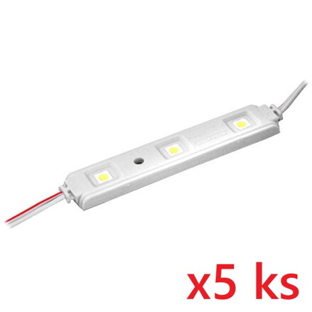 LED modul 3xSMD5050 8x2cm 12V studená biela (5ks)