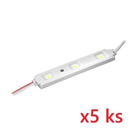 LED modul 3xSMD5050 8x2cm 12V studená biela (5ks)