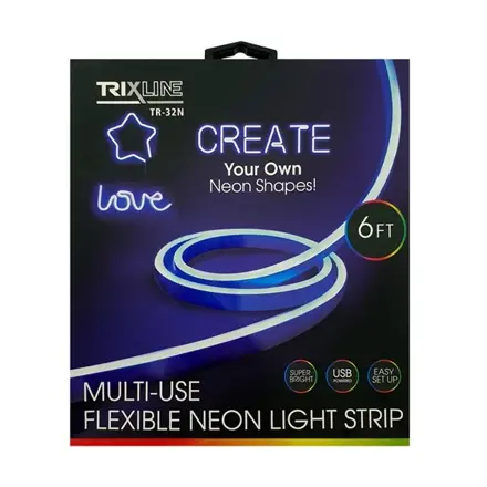 USB LED pásik 1,8m modrý neónový