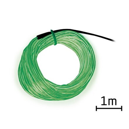 Svietiaci kábel 1m zelený