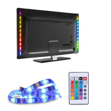 Solight LED RGB pásik pre TV, 2 x 50cm, USB, diaľkový ovládač
