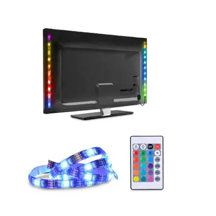 Solight LED RGB pásik pre TV, 2 x 50cm, USB, diaľkový ovládač