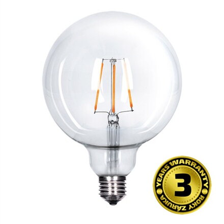 LED žiarovka retro Globe G125, 8W, E27, 3000K, 360°, 810lm