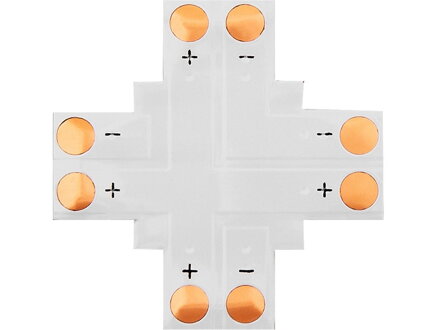 Spojka LED pásika 10mm typ "X" spájkovacia