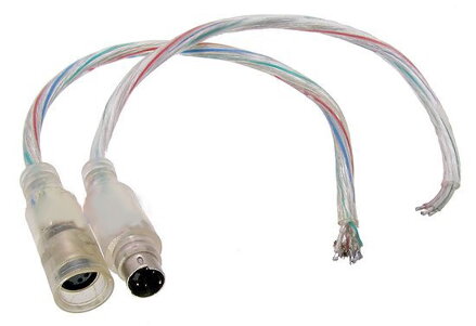 Konektory pre RGB, sada konektor a zdierka, 20cm vodiče