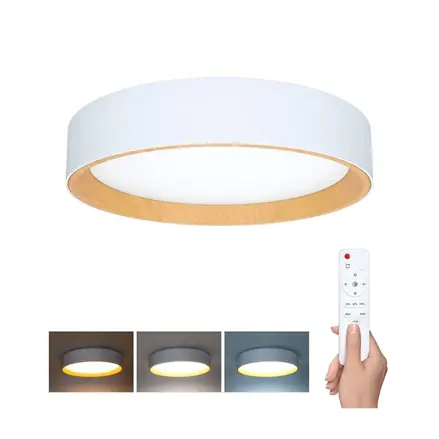 LED osvetlenie s diaľkovým ovládačom Larios White, 48W, 3360lm, 39cm
