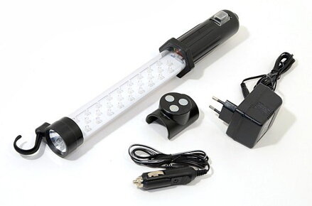 Montážna nabíjacia lampa 27+7 LED 12/230V