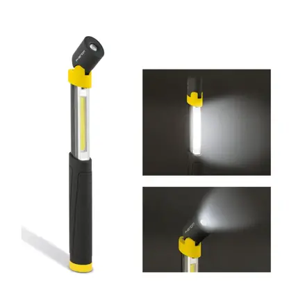 Teleskopická COB LED lampa so sklopnou hlavou