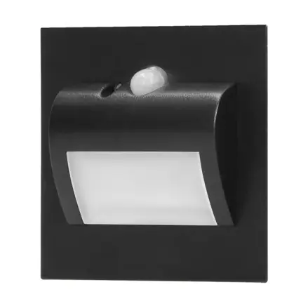 Osvetlenie schodiska DRACO LED 1,5W, 12V, 4000K, senzor, čierne