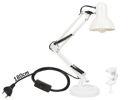 Stolová lampa LB-22 E27 2v1, biela - poškodený obal