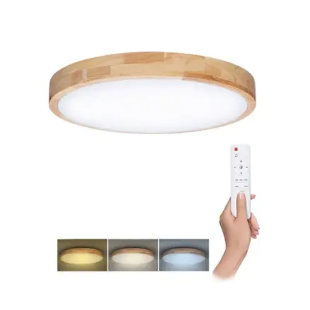 LED stropné svietidlo SOLIGHT WO8010 60W 49cm Solid Oak, stmievateľné
