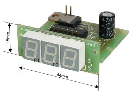 Digitálny panelový voltmeter 10V, červený