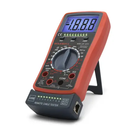 Digitálny multimeter s testerom káblov MN-25 331