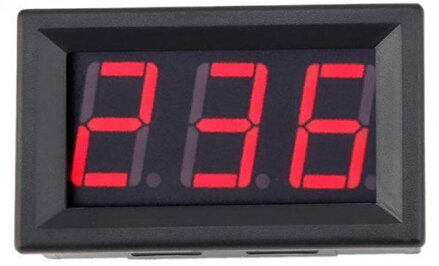 Digitálny panelový voltmeter 70-500VAC, červený