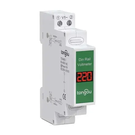 Voltmeter na DIN lištu 60-450VAC jednofázový