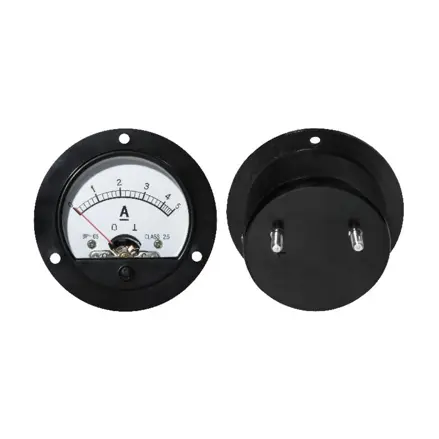 Ampérmeter analógový 5A DC + bočník, okrúhly