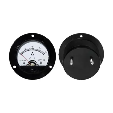 Ampérmeter analógový 20A DC + bočník, okrúhly