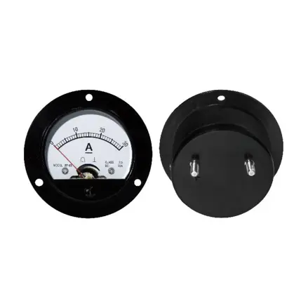 Ampérmeter analógový 30A DC + bočník, okrúhly