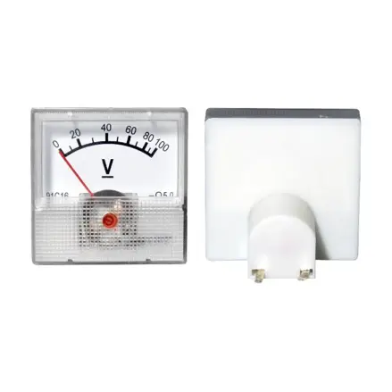 Voltmeter analógový mini, 100V DC