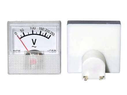 Voltmeter analógový mini, 250V DC