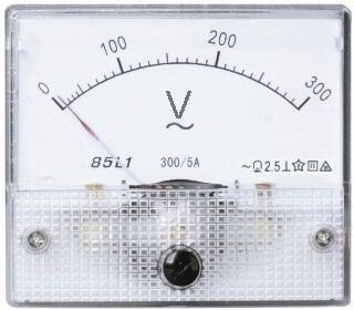 Analógový panelový voltmeter 300V AC