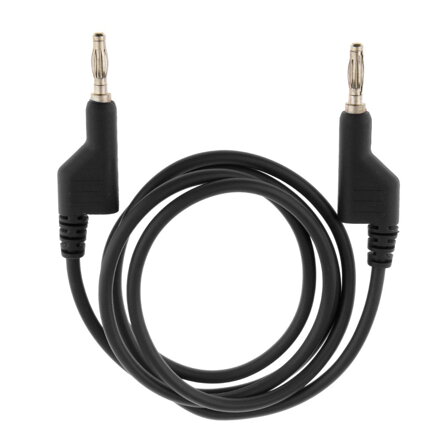 Prepojovací vodič banánik-banánik, čierny 1mm2 1m